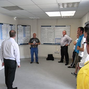 Network Rail Team Meeting - Visual Management Control Room - Clarity Visual Management