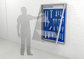 tool station shadow board with cover
