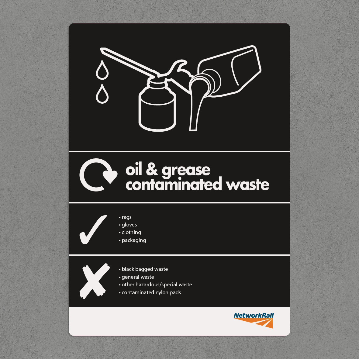 Contaminated Waste Sign