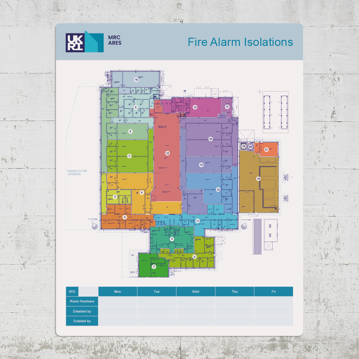 Fire Alarm Evacuation Point Map Sign